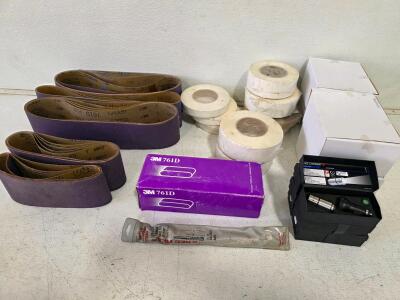 3M 761D Sanding Belts P120/80, Bosch DD-7810 SDS-Plus 7/8" Drill Bit, LED Lenser 7575 Flashlight Lot