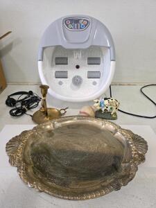 Royal Gallery Silver-Plated Serving Tray, Foot Bath