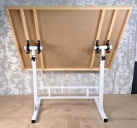 (1) Jigsaw Puzzle Table, Heigh & Tilt Adjustable & (1) Hand Painted Mountain Scene - 3