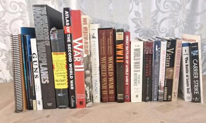 (17) Assorted Hardcover & Softcover WWII Books & More