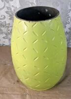 (3) Large Outdoor Planters & (1) Small Metal 3-Legged Table - 4