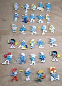 Lot Of (29) Assorted Smurf Happy Meal Toys