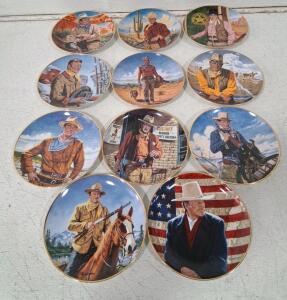 Franklin Mint John Wayne Western Series Collector Plates by Robert Tanenbaum