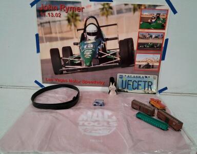 Racing Poster, Alaska UFCETR License Plate, MAC Tools Cover, Model Trains & Collectibles Lot