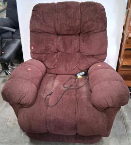 Power Lift Recliner Chair, Brown Microfiber, Electric with Remote Control (Unable to Test, missing cord for wall)