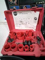 NASCAR Winston Poster, MAC Tools Hole Saw Kit, Alaska UFCETR Plate, DVDs, Racing Mat Lot - 2
