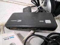 Assorted Electronics Bundle: Logitech F310 Controller, Netgear Modem, Keyboard, Speaker, Remote (Turns On) - 3
