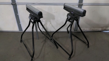 Pair of Iron Horse Adjustable Roller Stands