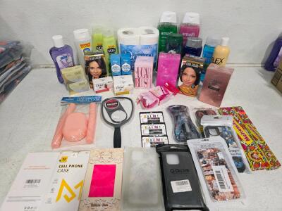 Bulk Mixed Lot: Dove, Olay, VO5, Perfumes, Hair Color, Razors, Accessories, Phone Cases, 35+ Pieces