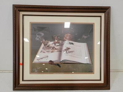 Don Crook Signed Limited Edition Western Art Print 298/500 Framed, Lithograph, 1988, Inscribed