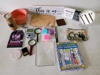Mixed Kitchenware & Decor Lot: Plates, Bowls, Cutlery, Storage, Towels, Racks, M&M Items - 8
