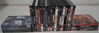 Action Movie DVD Collection &ndash; Matrix Trilogy, Die Another Day, Con Air, War, 22 Titles