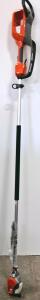 Cordless Electric String Trimmer, Straight Shaft, Telescoping, Orange/Black, Approx. 20V Battery (Cannot Test, No Battery)