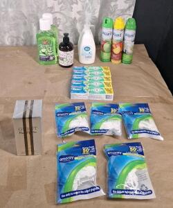 (1) 3.4-Fl Oz Bottle Of Guest Man of Men Eau de Toilette By Fragrance Couture, (5) Tubes Of Crest Toothpaste, (5) 50-Count Packs Of Floss Picks, (3) 10-Oz Cans Of Wizard Odor Neutralizer / Air Freshener Spray & More
