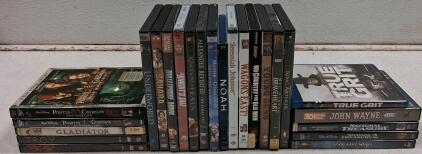 25 Action, Adventure & Historical Movies DVD Lot: Pirates of the Caribbean, Gladiator, True Grit