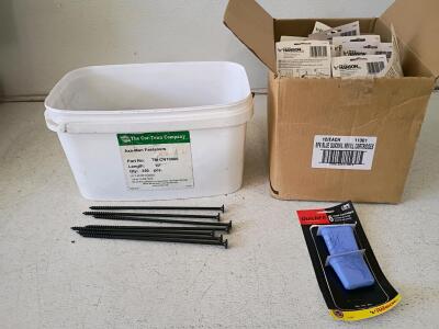 Axe-Man 10" Structural Screws by Cor-Tenn (Partial Box) + 12 C.H. Hanson QuickFil Chalk Packs