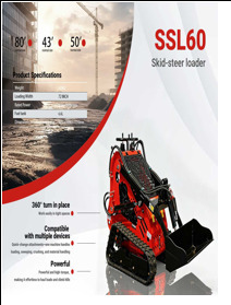 SDLANCH SSL60 Skid Steer Loader, 15 HP, 2026 Model, 1,300 lbs Operating Weight
