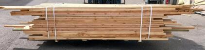 Mixed Softwood Dimensional Lumber Bundle, Approx. 60 Boards, 2x4 & 1x4, S4S, Band Strapped