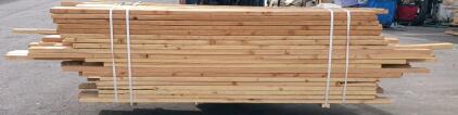 Pallet of Dimensional Lumber, Approx. 50 pcs, 2"x4"x8', Untreated Spruce-Pine-Fir, Strapped