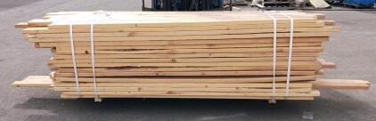 Softwood Lumber Bundle: Mixed 1x & 2x Boards, Approx. 50 Pieces, 16 ft Lengths, Untreated