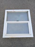 White Vinyl Horizontal Sliding Window, Double Pane Glass