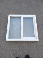 White Vinyl Horizontal Sliding Window, Double Pane Glass - 2