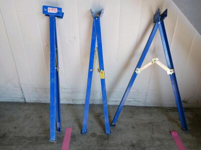 Trojan TS-27 and TS-35 Folding Sawhorse Legs, Set of 3, Steel Construction
