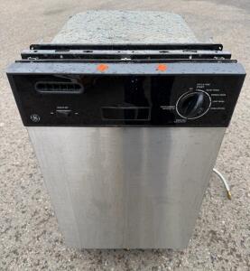 GE Built-In Dishwasher, Stainless Steel/Black, Mechanical Controls, 5 Wash Cycles, 24-inch