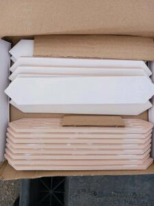 Spark Ivory Matte Picket Ceramic Wall Tiles, 1.7" x 9.5", 24 Pieces per Box