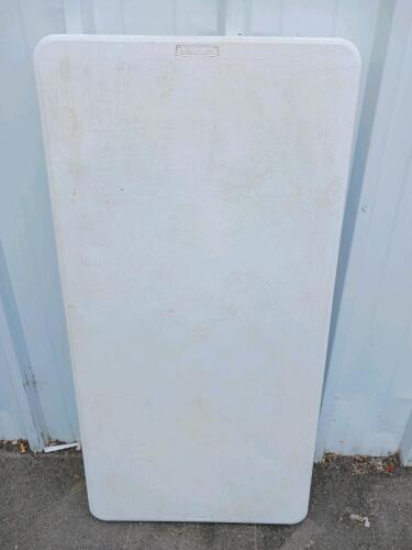 Lifetime 48" x 24" Rectangular Folding Table, White, HDPE Top, Powder-Coated Steel Frame