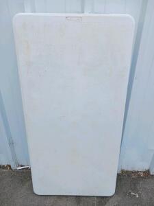 Lifetime 48" x 24" Rectangular Folding Table, White, HDPE Top, Powder-Coated Steel Frame
