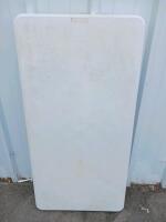 Lifetime 48" x 24" Rectangular Folding Table, White, HDPE Top, Powder-Coated Steel Frame