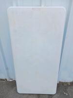 Lifetime 48" x 24" Rectangular Folding Table, White, HDPE Top, Powder-Coated Steel Frame - 2