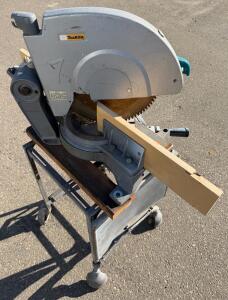 Makita LS1400 14" Power Miter Saw, 12A, 3200 RPM, Rolling Stand Included