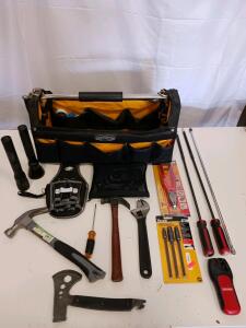 McGuire-Nicholas 15" Tool Tote Set, Craftsman Stud Finder, Maglite, Titan, Vampires Pro, 15+ Tools