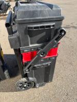 Craftsman Rolling Tool Box, Black/Red, 22" Structural Foam, Telescoping Handle, Wheels - 3