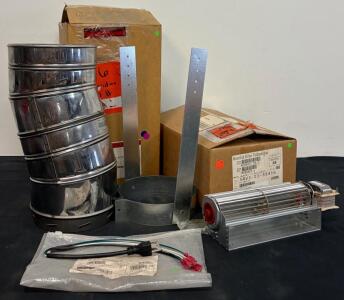 Stainless 6" DuraVent 15&deg; Elbow Kit w/ Hearth & Home SRV3-21-55416 Blower & Wire Harness