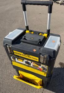 Stanley Mobile Work Center Rolling Toolbox, Telescoping Handle, Detachable Trays, 24.8" Tall