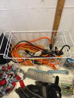 Mixed Hand Tools & Utility Lot &ndash; Mac Tools Screwdrivers, Ratchet Strap, Level, Gloves, Storage Basket - 4