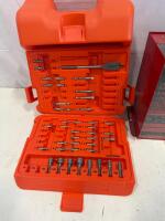 Large Drill Bit & Driver Set with HSS Bits, Socket Adapters, Spade Bit, Storage Cases - 4