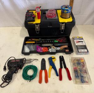 Electrical Tool Set with GB GDT-11 Multimeter, Weller 8200 Soldering Gun, 305pc Terminals, Toolbox