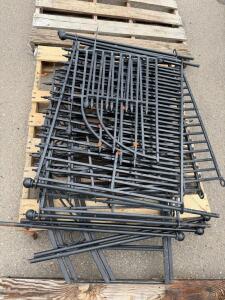 Decorative Black Wrought Iron Fence Panels & Gate Sections, Spear Top, 4x6 ft Each
