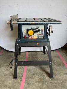 Ryobi 10" Table Saw with Stand, 15A Motor, 120V, 3" Cut Depth