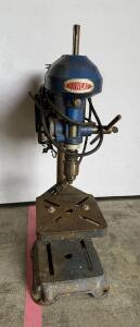 Vintage Dunlap Bench Drill Press, 1/3 HP, 8" Swing, 3 Speeds, Made in USA