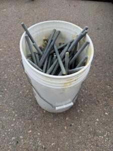 45x 1/2" x 10" Steel Threaded Rods, Hot-Dip Galvanized, ASTM A307, Coarse 13 TPI, Construction Grade
