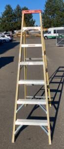 Louisville 7-Foot Fiberglass Step Ladder, 300 lbs Capacity, Type IA