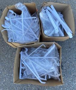 White Steel Shelf Brackets, Approx. 12" Length, 30-40 Pieces