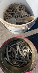 Bulk Railroad Track Anchors, Steel, Fits 90-115lb Rail, 200+ Pieces, Salvaged Scrap Hardware