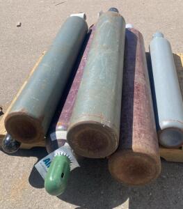 (6) High-Pressure Steel Gas Cylinder, 300 cu ft Capacity, 2,400 psi Working Pressure