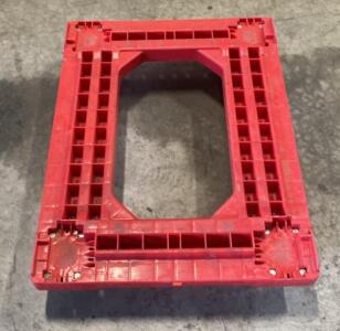 Akro-Mils RMD3018RC4PN Red Plastic Dolly, 30" x 18", 1,200 lb Capacity